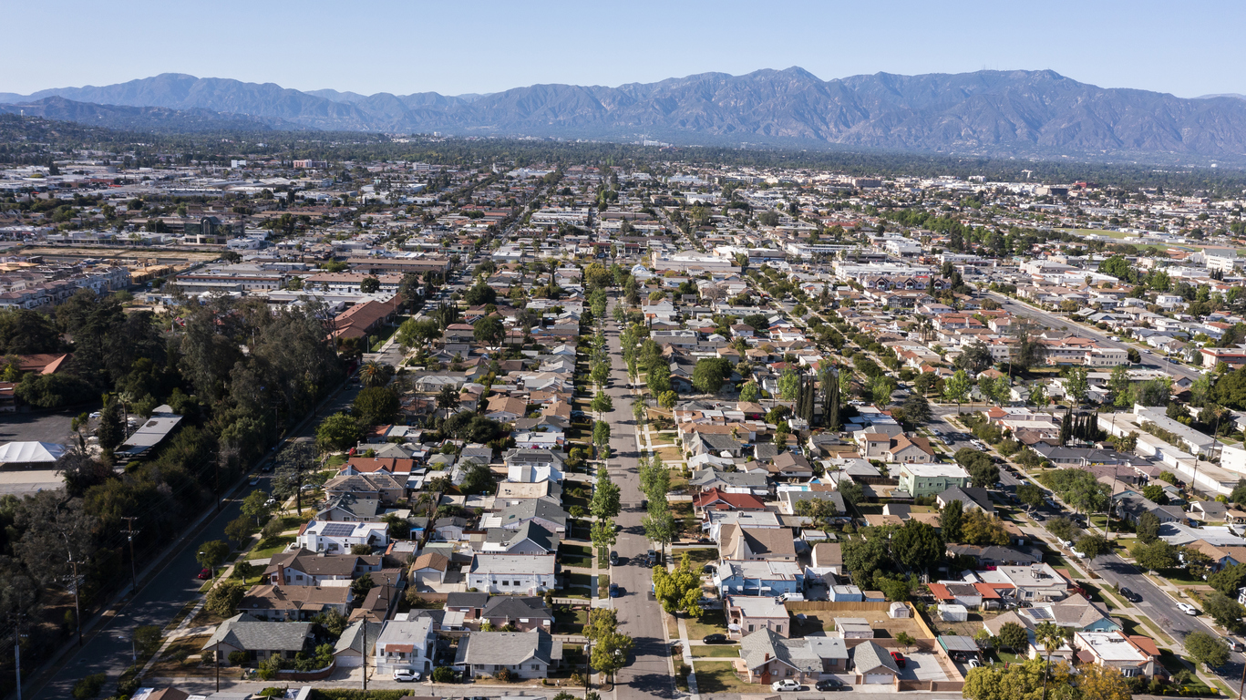 Panoramic Image of Alhambra, CA